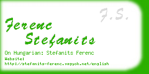 ferenc stefanits business card